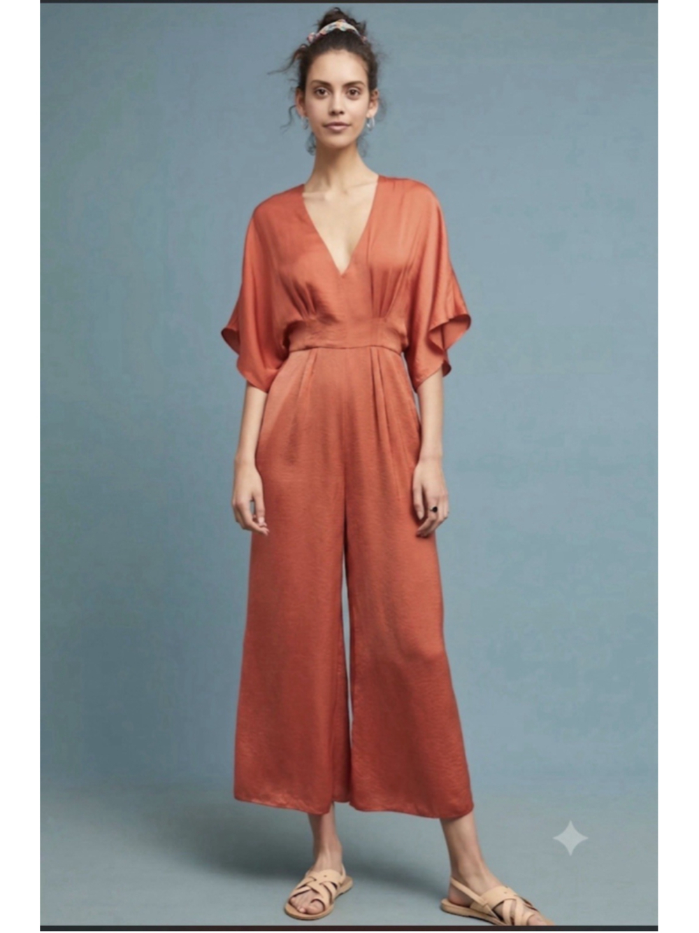 dRA Laura Cropped Wide-Leg Jumpsuit Size Medium